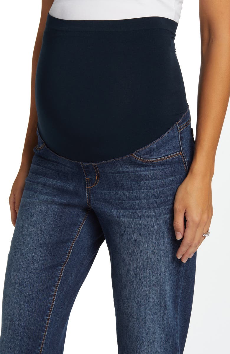 1822 Denim Over the Bump Slim Straight Leg Maternity Jeans, Alternate, color, 