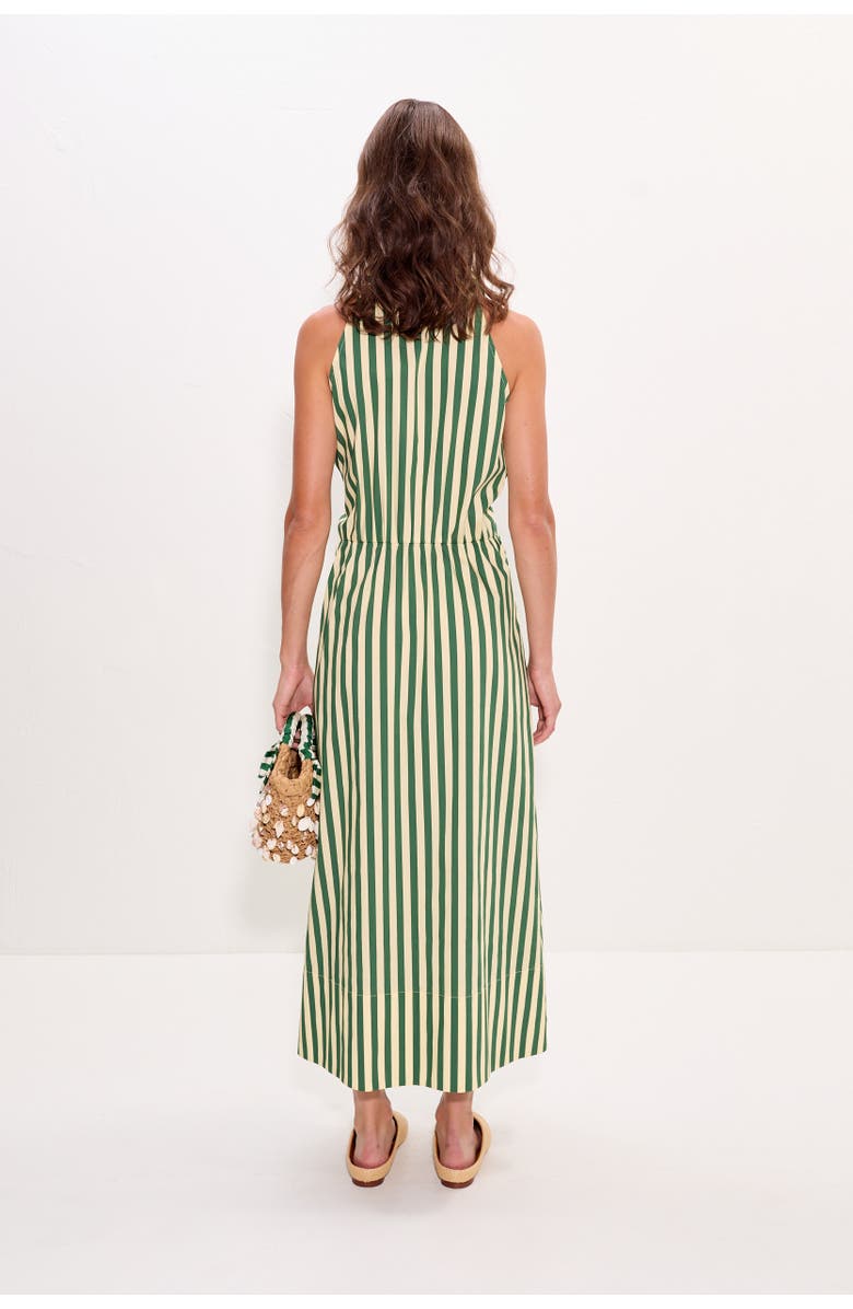 SIMONMILLER Inna Sleeveless Poplin Dress, Alternate, color, Gummy Green/Ecru