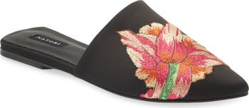 Natori Arri Embroidered Satin Mule (Women) | Nordstromrack Natori Arri Embroidered Satin Mule (Women) | Nordstromrack