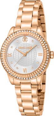 Roberto Cavalli Crystal Bracelet Watch, 30mm