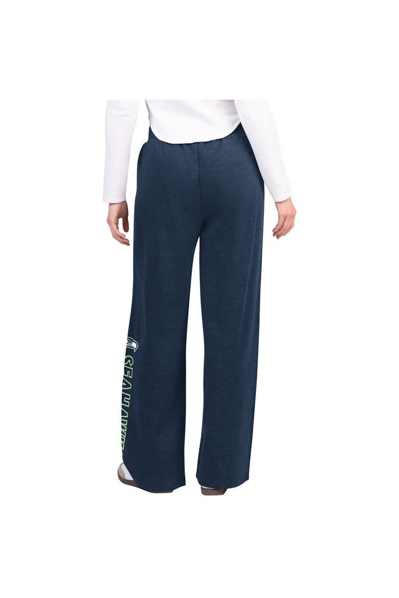 Women's G-III 4Her by Carl Banks College Navy Seattle Seahawks Field Wide Leg Sweatpants, Alternate, color, College Navy