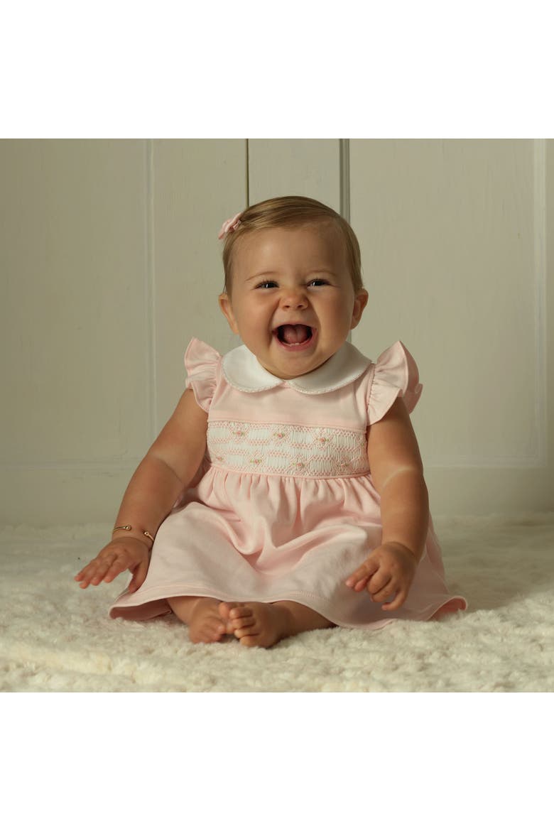 Pima Flutter Smocked Dress, Alternate, color, Pink