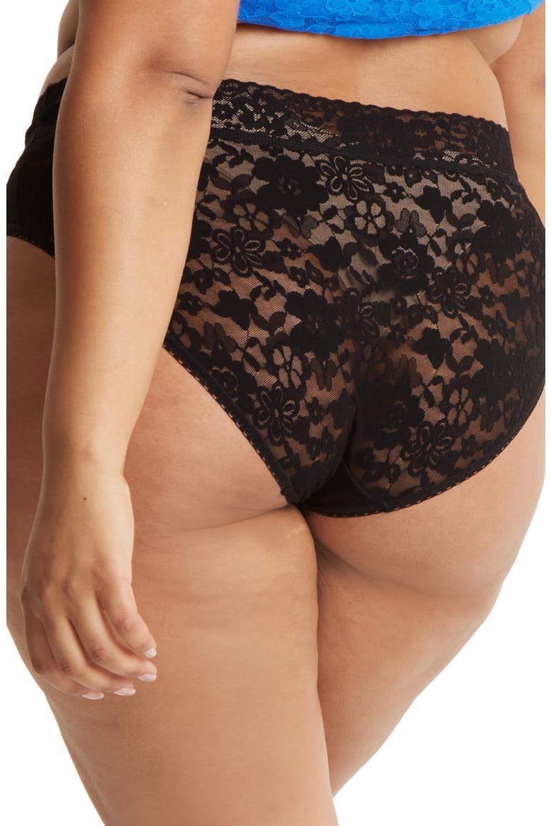 Daily Lace French Briefs, Alternate, color, BLACK