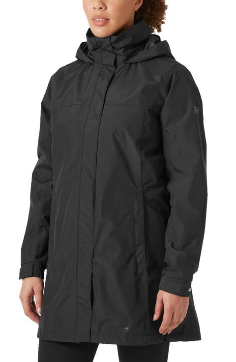 Aden Waterproof Hooded Longline Rain Jacket