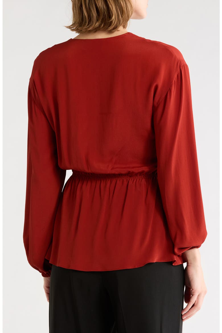 Smocked Waist Embroidered Top, Alternate, color, SIENNA