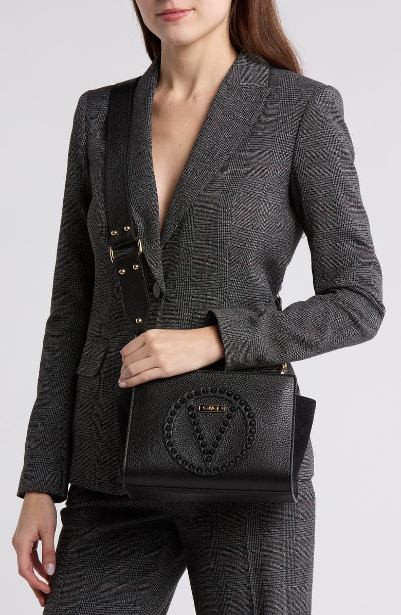 VALENTINO BY MARIO VALENTINO Kiki Rockstud Leather Crossbody Bag, Alternate, color,