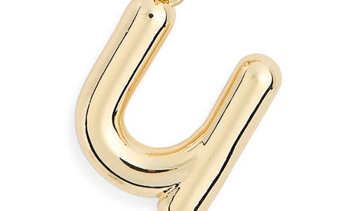 Leith Lowercase Initial Bubble Pendant Necklace In Gold