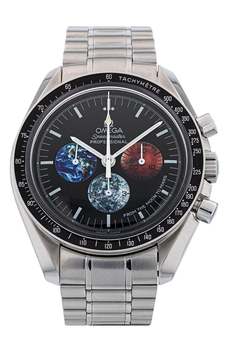 Watchfinder & Co. Omega Preowned 2005 Speedmaster Moonwatch 3577.50.00 Bracelet Watch, 42mm, Main, color, Black