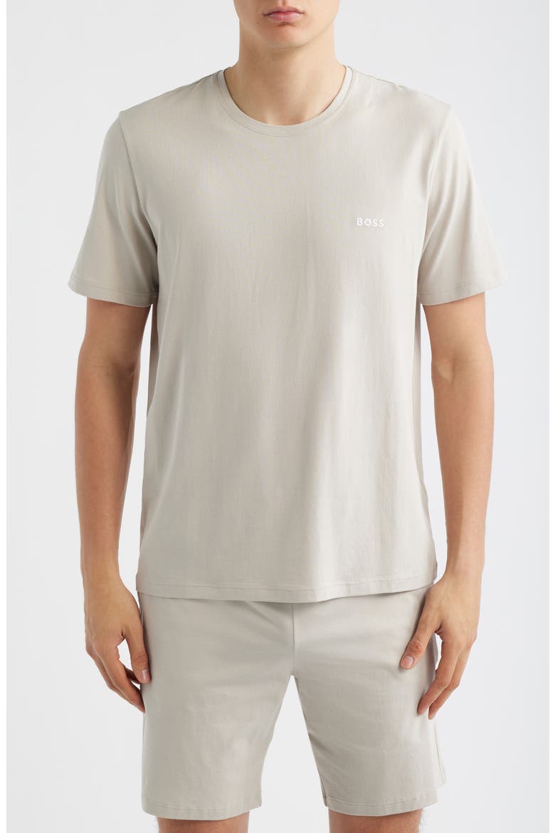 Mix Match Stretch Cotton Pajama T-Shirt, Main, color, OPEN GREY