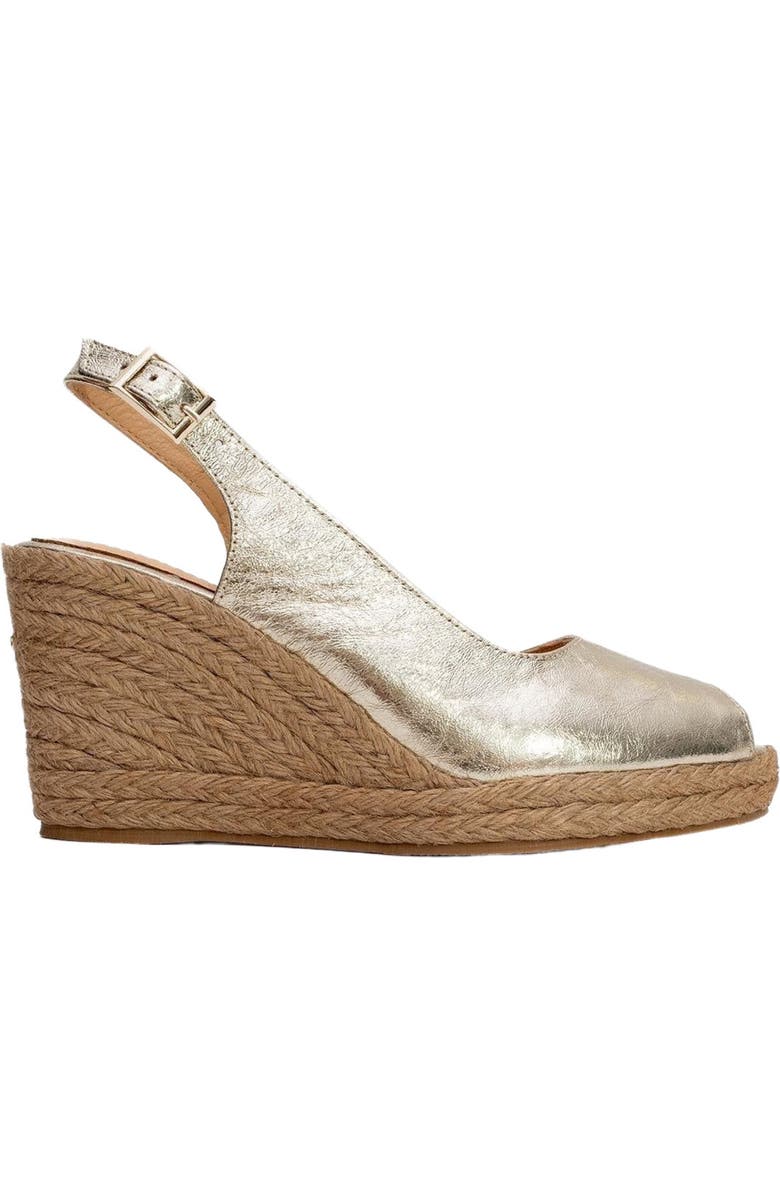 Forever & Always Shoes Ryan Suede Leather Espadrilles, Alternate, color, Gold Leather