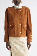 Saint Laurent Lambskin Suede Jacket