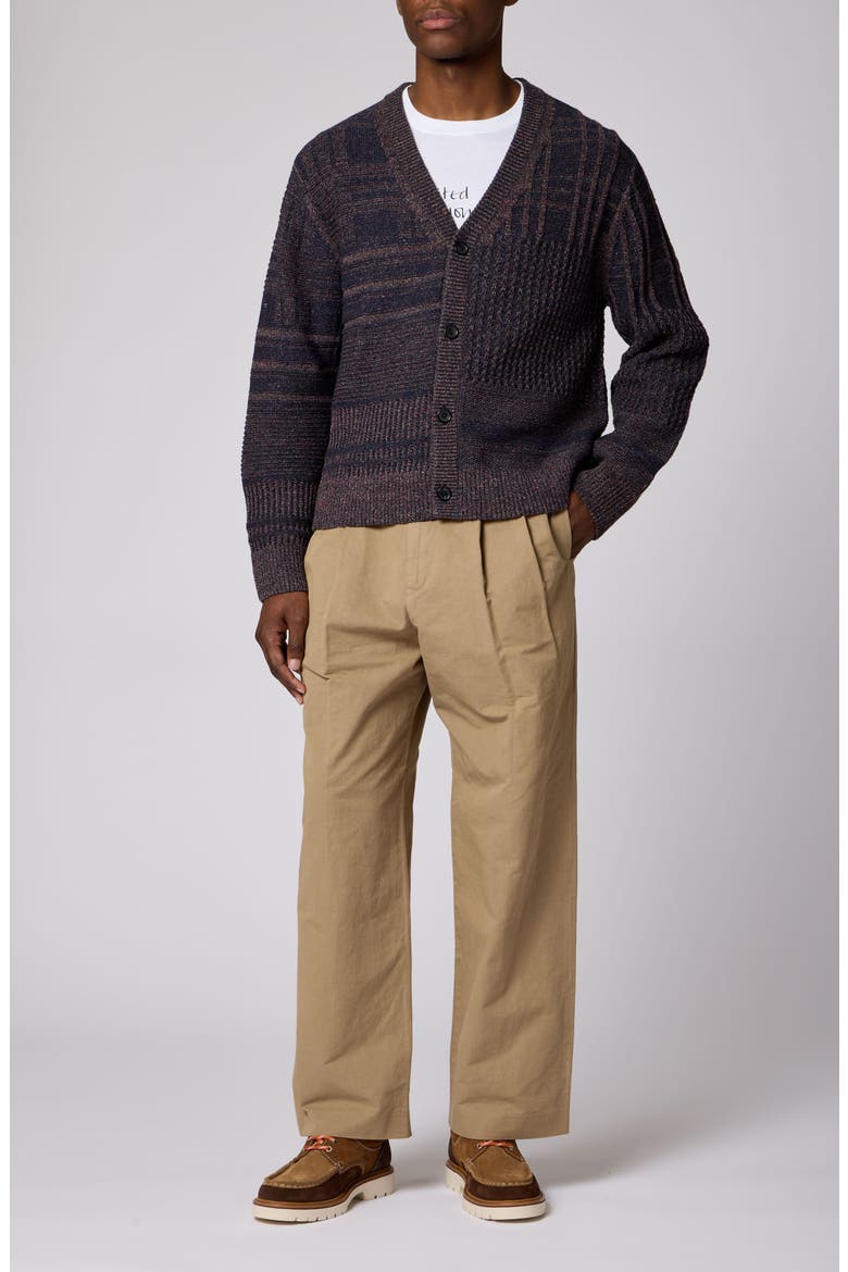 Marled Colorblock Cardigan, Alternate, color, SLATE