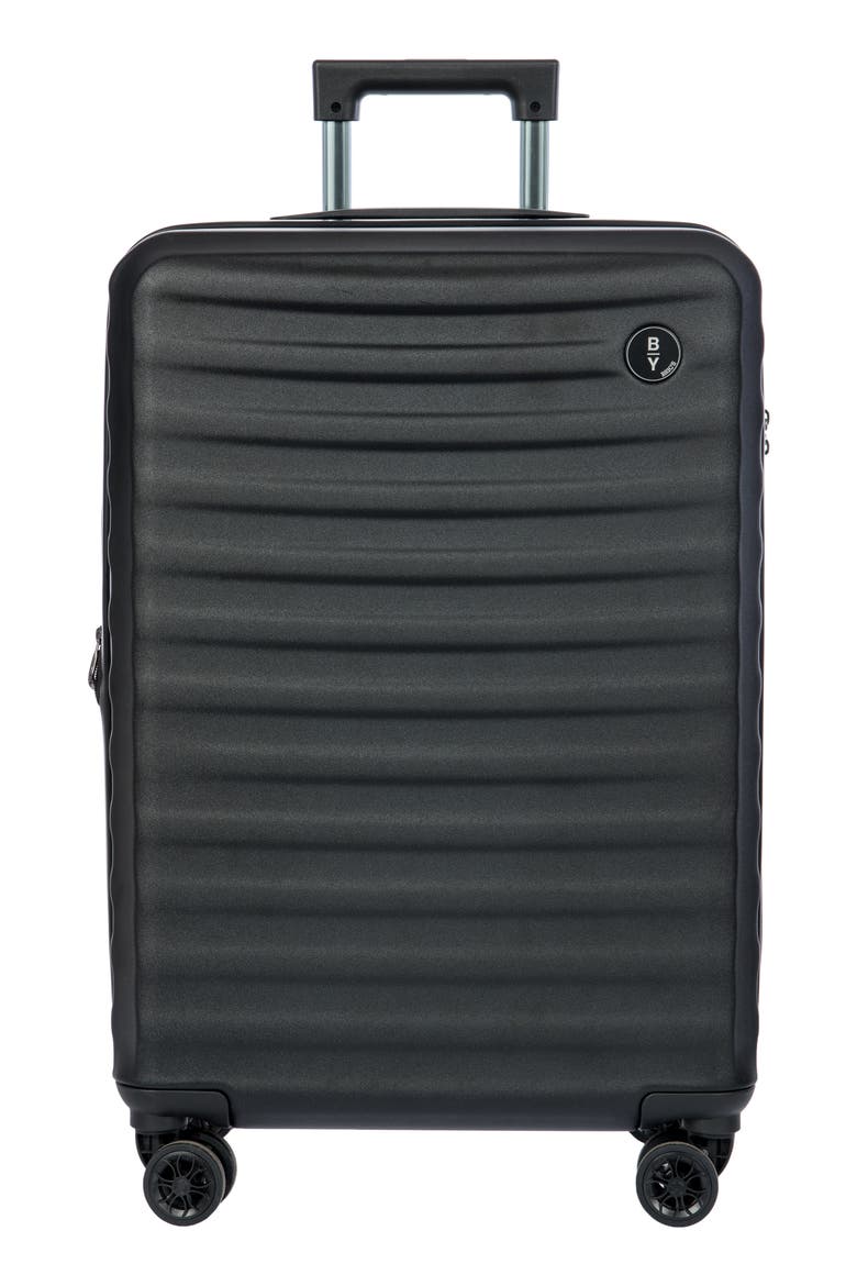 B Y Nausicaa 27 Inch Expandable Spinner Suitcase, Main, color, BLACK