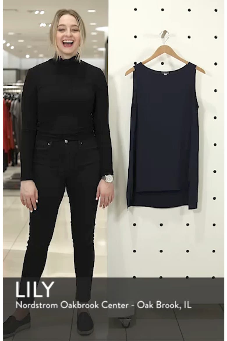 Silk Crepe Bateau Neck Shell video
