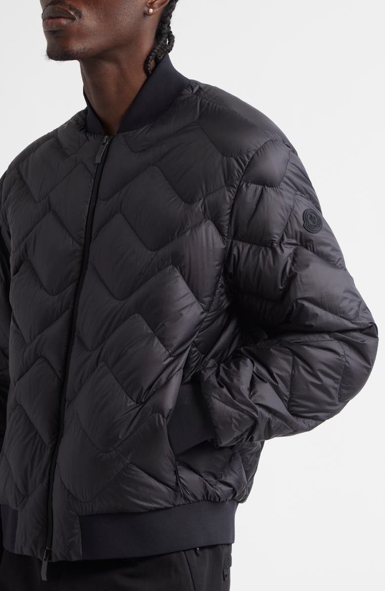 Moncler Brun Chevron Quilted Down Jacket, Alternate, color, 
