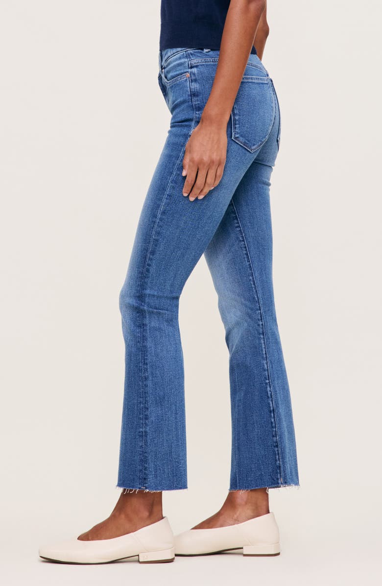 DL1961 Bridget Instasculpt High Waist Raw Hem Ankle Bootcut Jeans, Alternate, color, Palm Springs Dl Airbrushed
