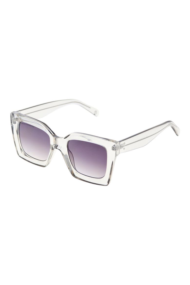 51mm Gradient Square Sunglasses, Alternate, color, CHAMPAGNE