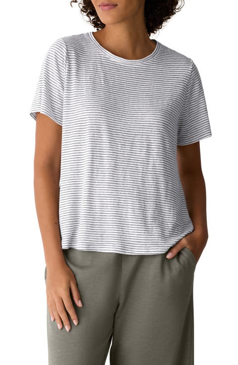 Stripe Organic Linen T-Shirt