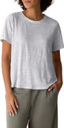 Eileen Fisher Stripe Organic Linen T-Shirt