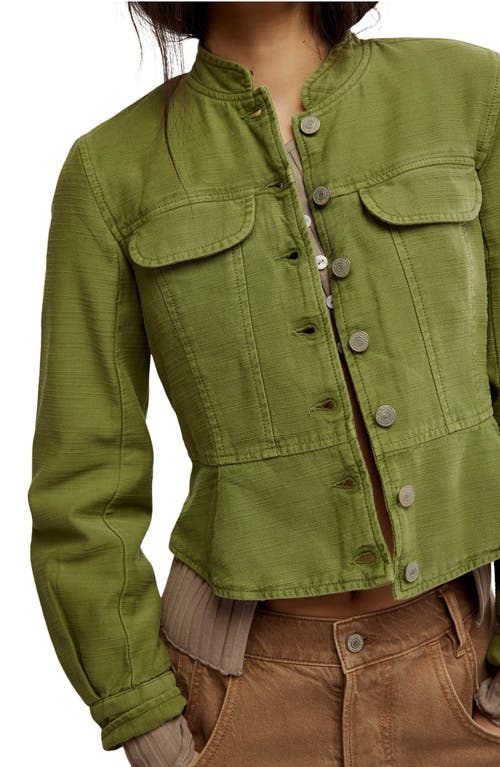 Free People Jocelyn Utility Cotton Jacket In Green