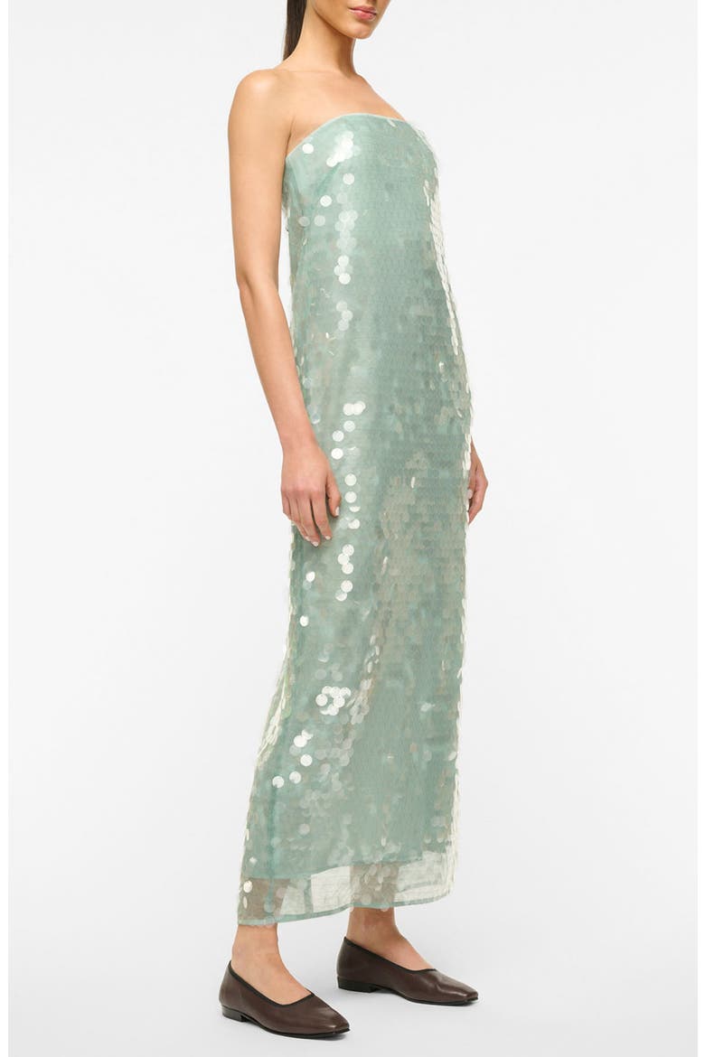 Casey Paillette Strapless Gown, Alternate, color, MIST