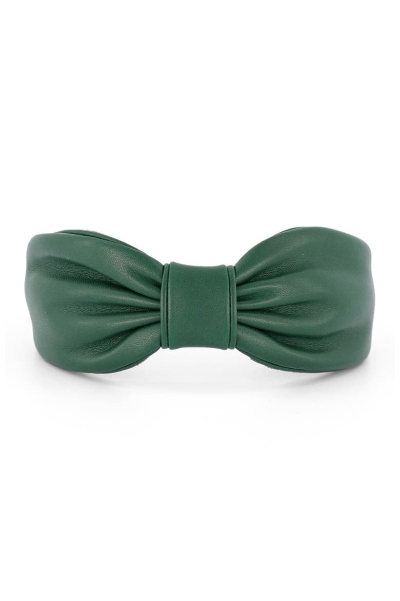 Leather headband, Alternate, color, Green