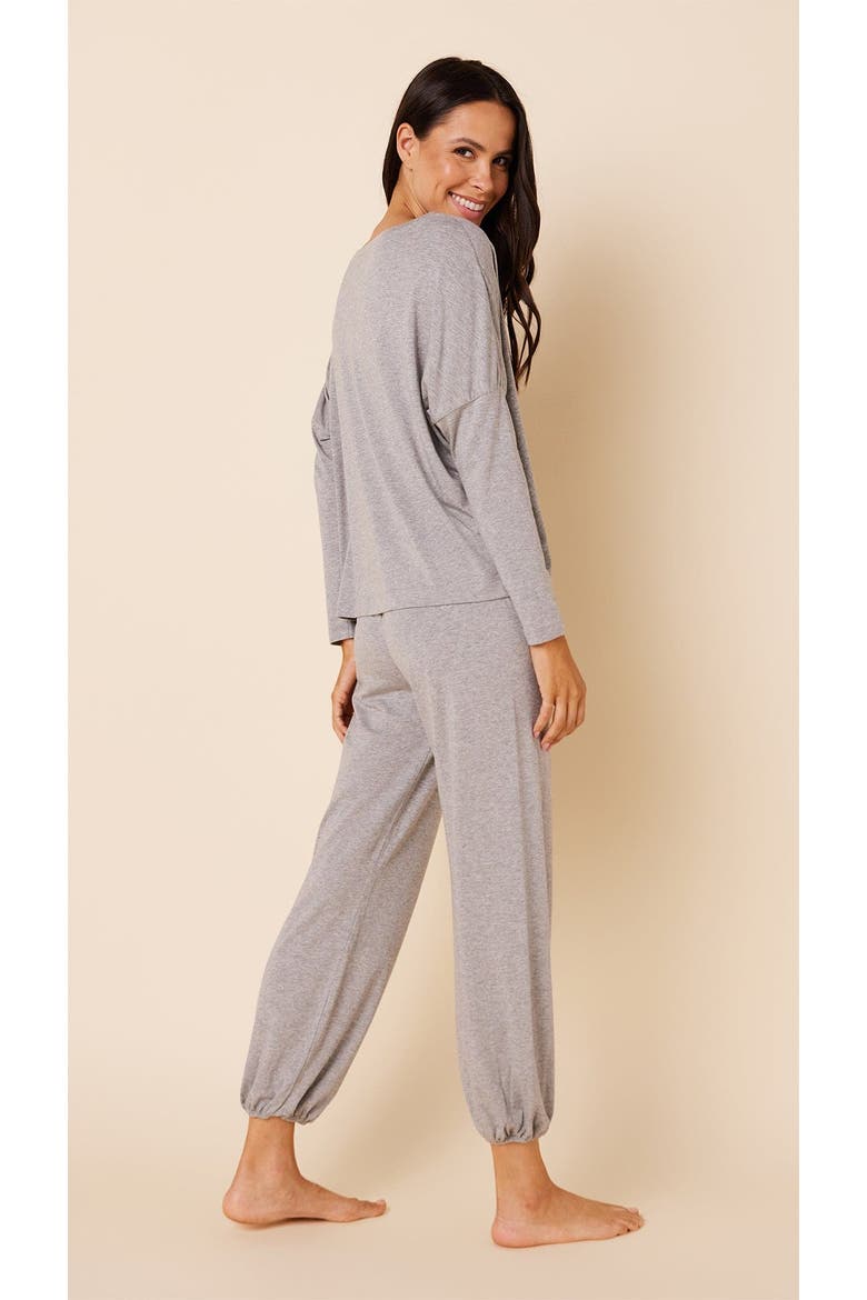 Pima Knit Pullover Pajama Set, Alternate, color, Classic Heather Grey
