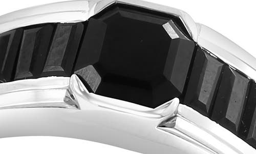 Effy Sterling Silver Onyx & Black Spinel Band Ring In Black