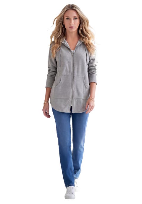 Fleece Zip Hoodie Sweatshirt (Plus)