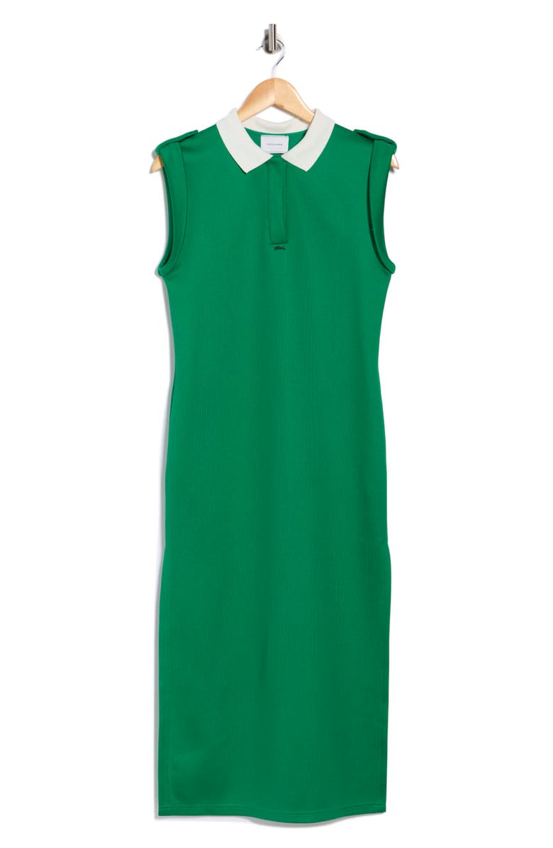 Longchamp Sleeveless Polo Dress, Alternate, color, Grass