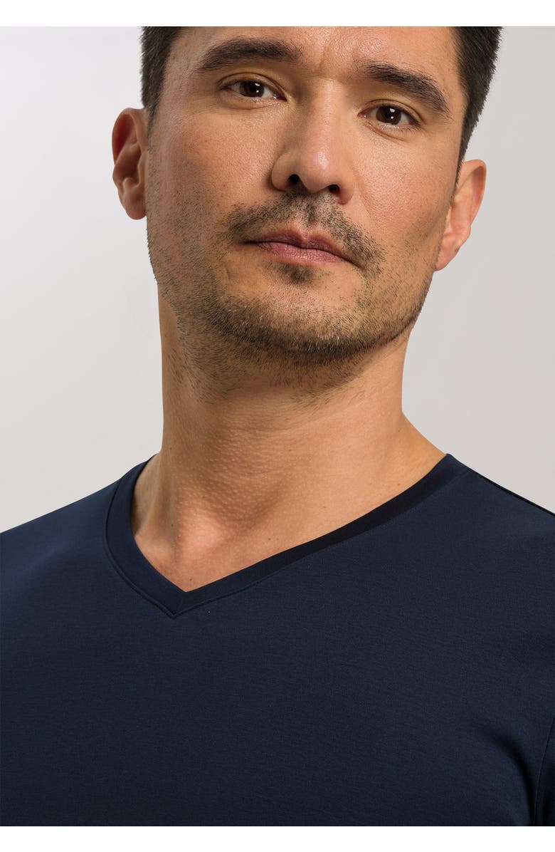 Hanro Night Selection Cotton Pajama Set, Alternate, color, Deep Navy