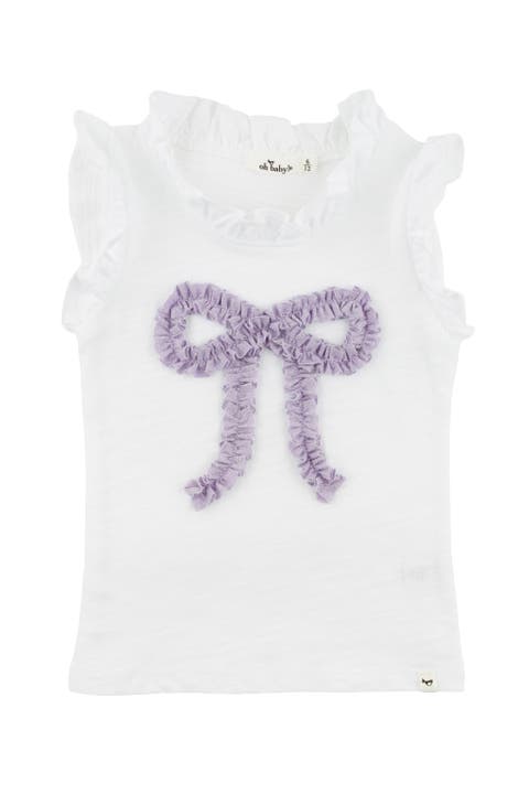 Ruffle Bow Lavender Sparkle Rebekah Ruffle Tank