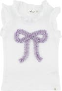 oh baby! Ruffle Bow Lavender Sparkle Rebekah Ruffle Tank
