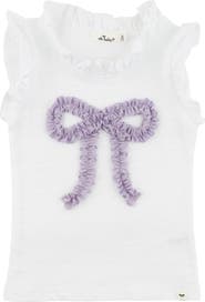 oh baby! Ruffle Bow Lavender Sparkle Rebekah Ruffle Tank