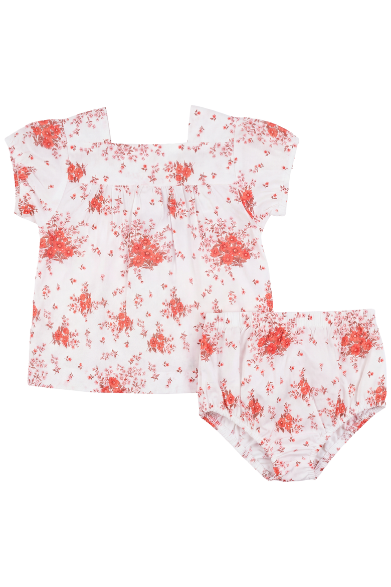 Floral 2 Piece Cotton Woven Top and Panty Set, Main, color, Pink Floral