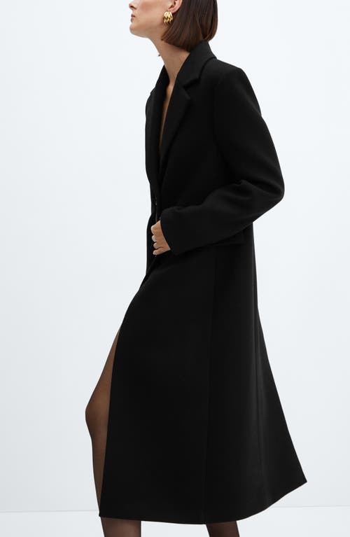 MANGO MANGO STRUCTURED VIRGIN WOOL BLEND COAT 