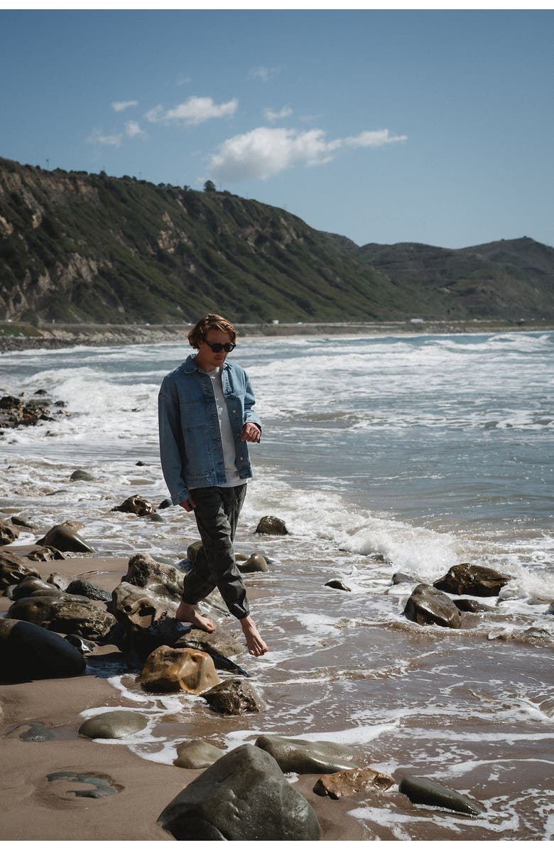 ARIKO Denim Jacket, Alternate, color, Bleached Indigo