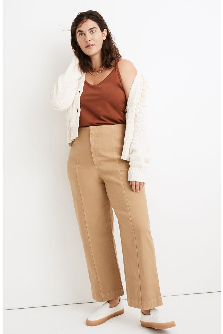 Slim Emmett Wide Leg Pants, Alternate, color, SEED KHAKI