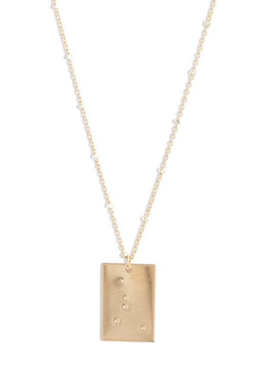 Set & Stones Zodiac Constellation Pendant Necklace in Gold - Cancer 