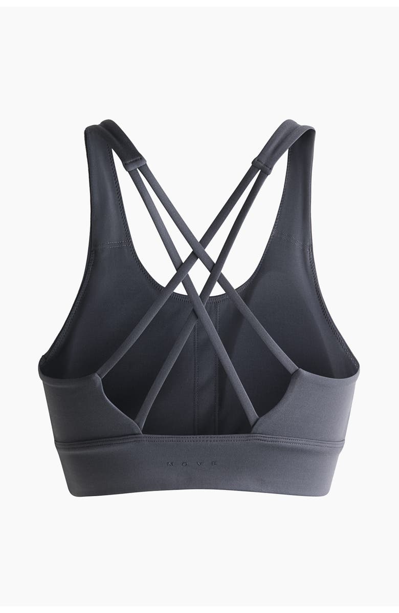 H&M Medium support sports bra with softmove, Alternate, color, Gray