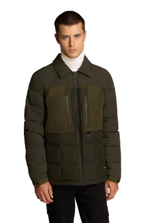 Alpenhaus Berdiac Lightweight Transitional Mixed Media Quilted Jacket in Moss  product
