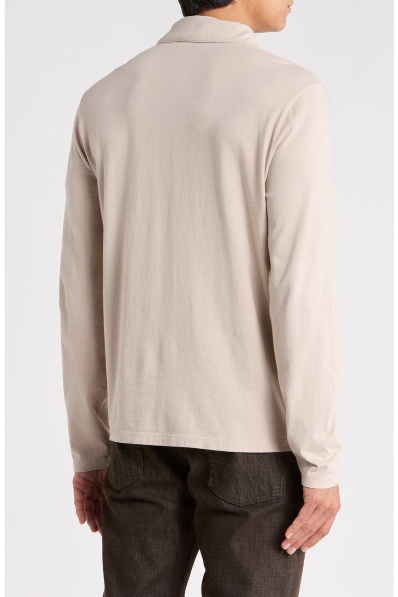 Cotton Long Sleeve Polo, Alternate, color, PUMICE ROCK