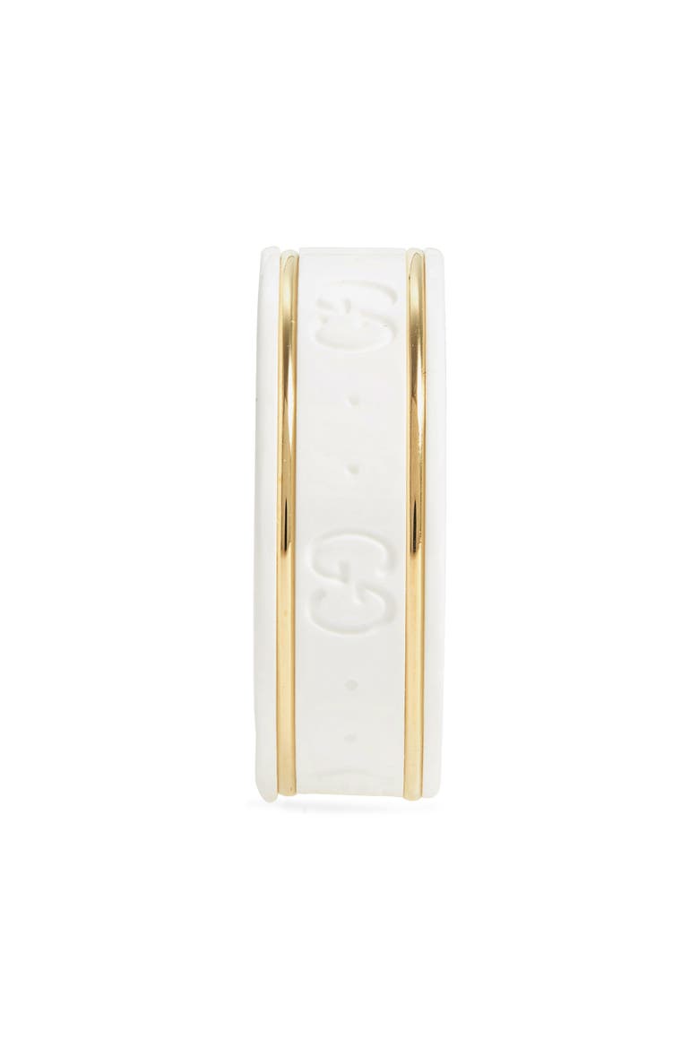 Icon White Zirconia & 18K Gold Ring, Alternate, color, YELLOW GOLD