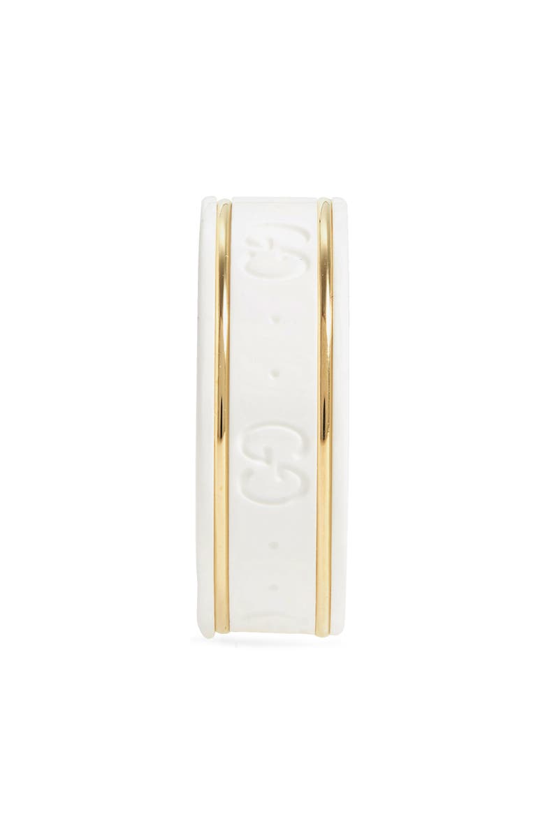 Gucci Icon White Zirconia & 18K Gold Ring, Alternate, color, Yellow Gold