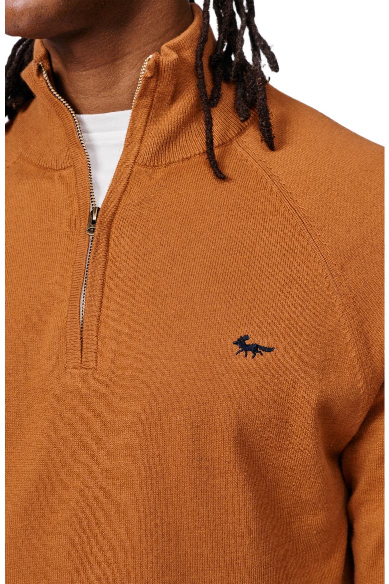 Bonby Zip Neck Sweater, Alternate, color, Ginger