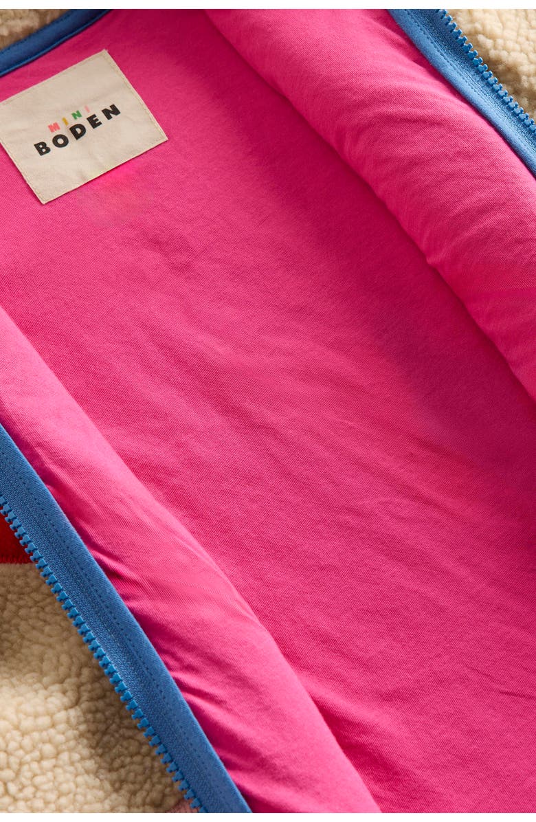 Mini Boden Kids' Appliqué Hearts Fleece Jacket, Alternate, color, 