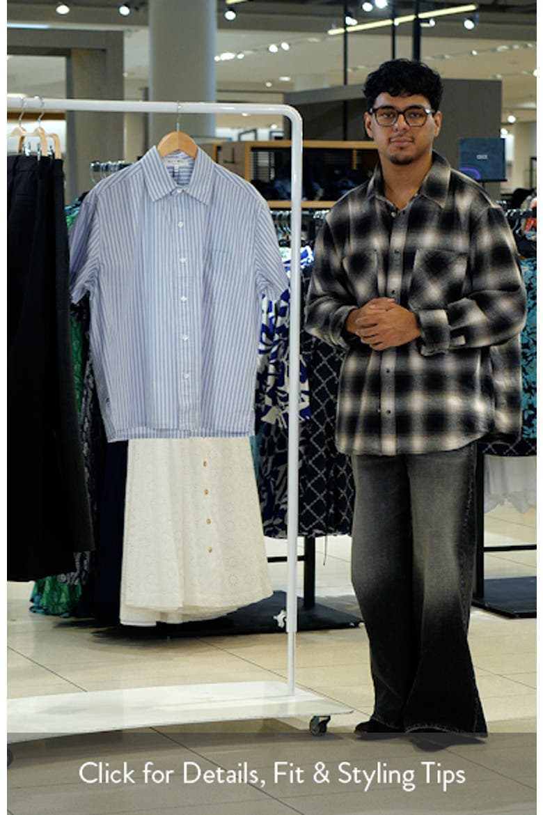 Franklin Short Sleeve Stripe Cotton Button-Up Shirt video