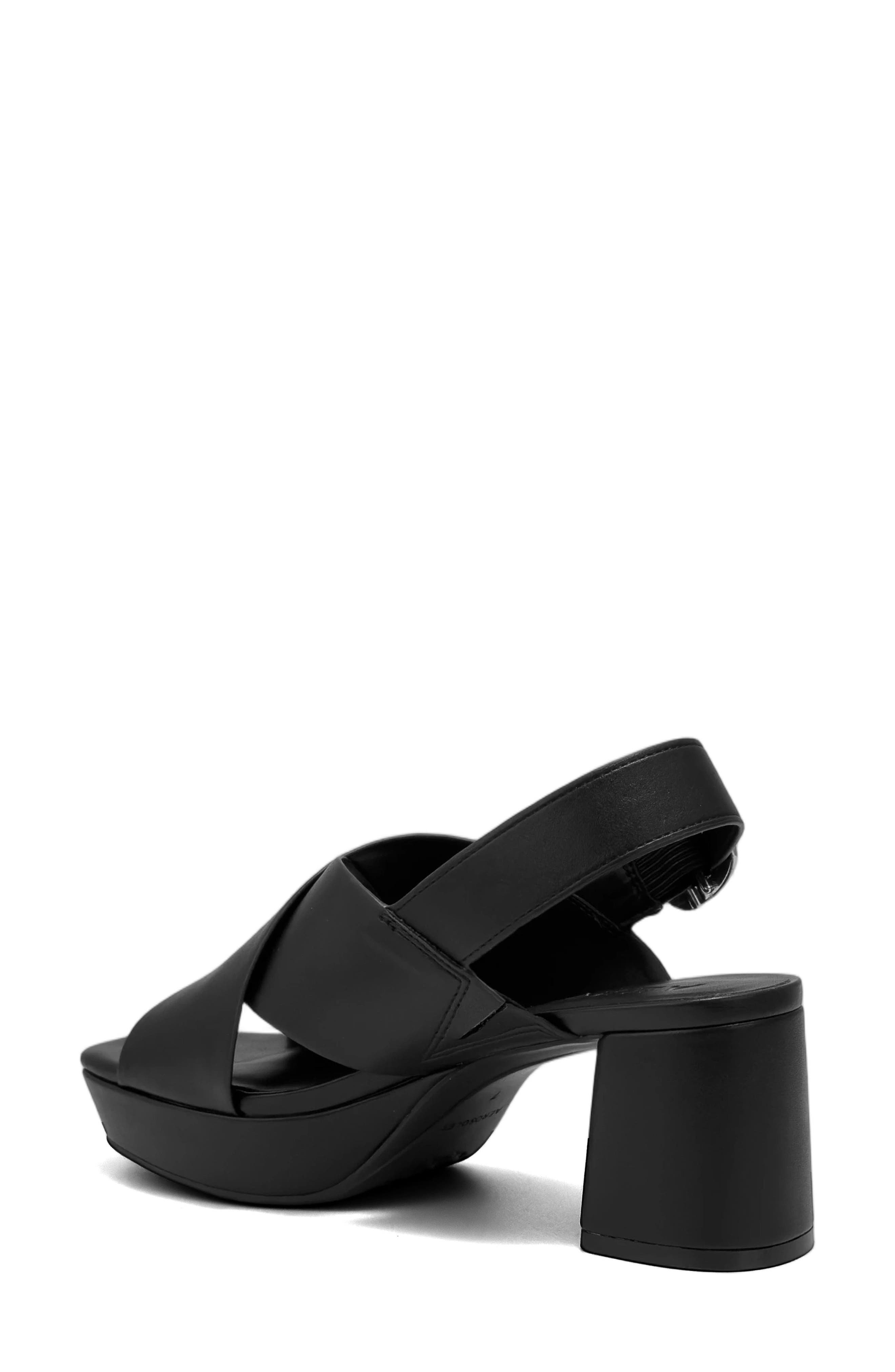 Pura Platform Sandal, Alternate, color, BLACK NAPPA