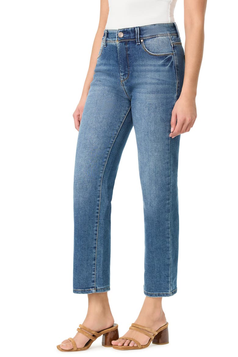 Effortless 27-Inch High Rise Slim Straight Leg Jeans, Alternate, color, OCEANA