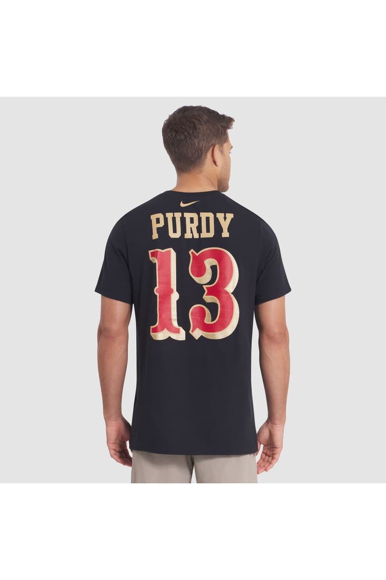Men's Nike Brock Purdy Black San Francisco 49ers 2025 Rivalries Collection Player Name & Number T-Shirt, Alternate, color, Black
